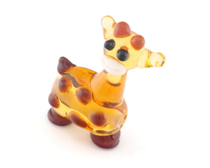 Giraffe Murano Glass Charms Pendant Add on charm Beads Bracelet Necklace Part Brass Jewelery making parts (24x17mm) 4740 -06