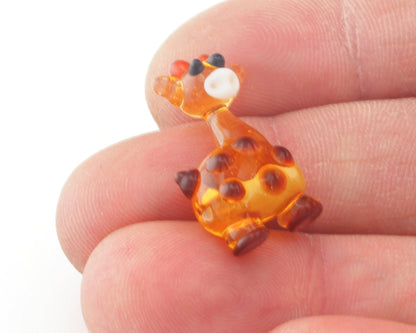 Giraffe Murano Glass Charms Pendant Add on charm Beads Bracelet Necklace Part Brass Jewelery making parts (24x17mm) 4740 -06