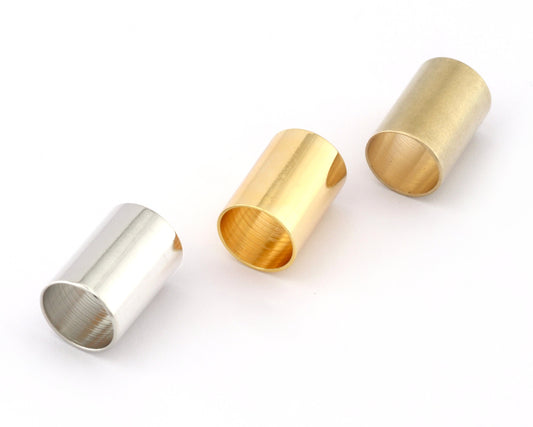 Cylinder Spacer Bead Tubes 16x11mm (hole 10mm) Raw Brass - Nickel Free Silver tone - Gold Plated Charms, Pendant, Findings bab10 1325