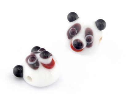 Bear Panda Murano Charms Pendant Add on charm Beads Bracelet Necklace Part Jewelery making parts (13mm) 4740