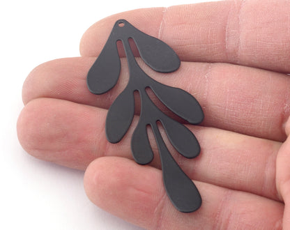 Leaf shape charms 62x26mm Brass Charms 3647