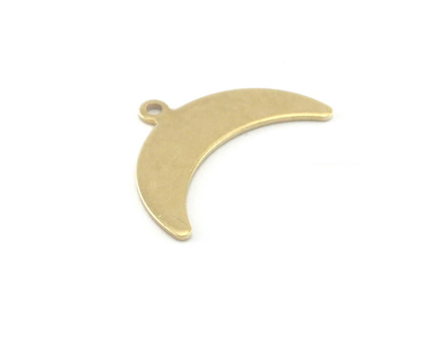 Crescent moon raw brass charms 25x17mm (0.8mm thickness) (hole types available) findings R316-120