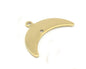 Crescent moon raw brass charms 25x17mm (0.8mm thickness) (hole types available) findings R316-120