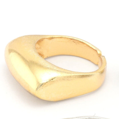 Domed Adjustable Ring Raw, Antique, Shiny Silver, Gold plated Brass (18.5mm 8.5US inner size ) 3282 ring27