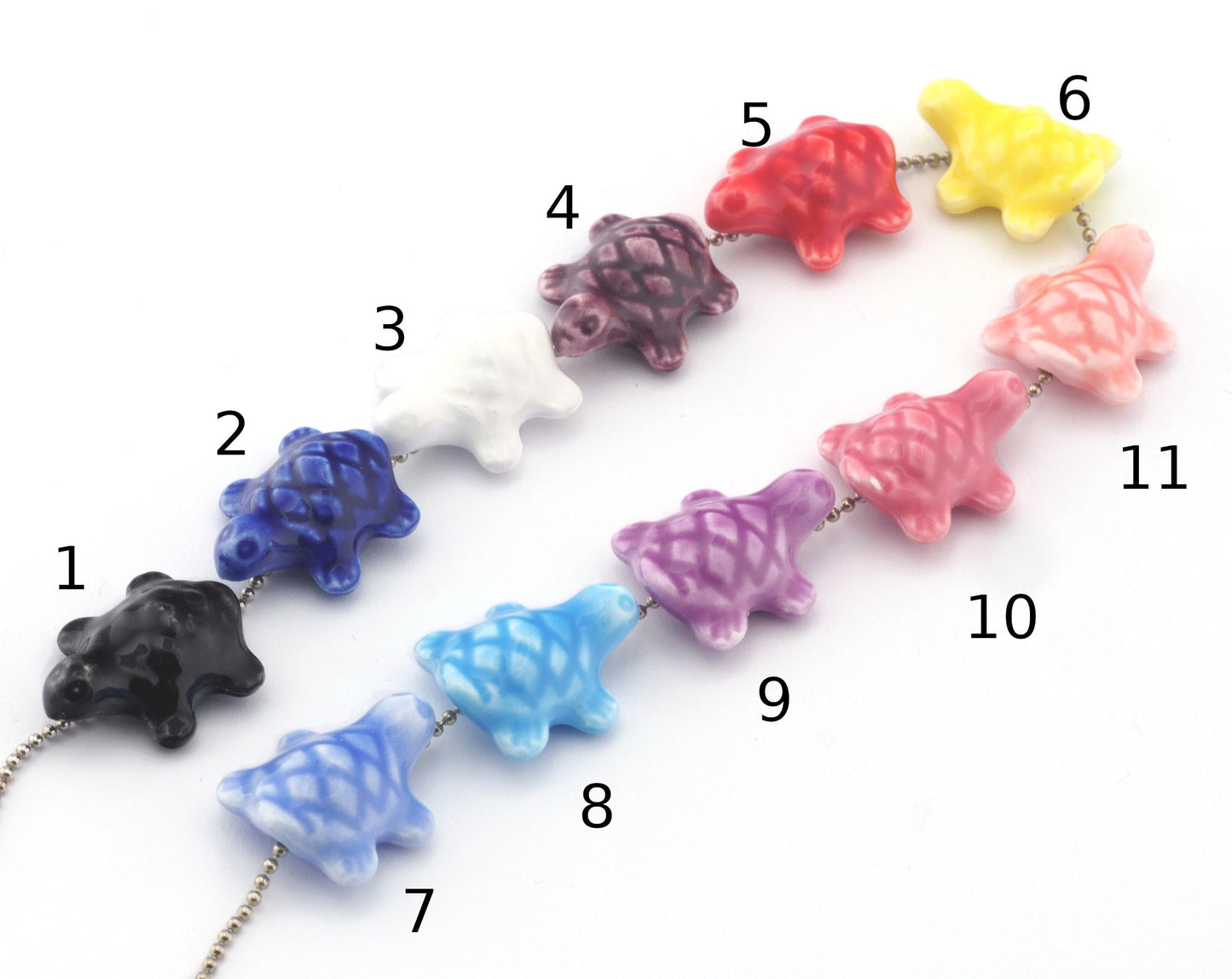 Turtle Charms Beads Porcelain Ceramic Colorful Crafting Beads 20x15mm (hole 2mm) bab2 2800