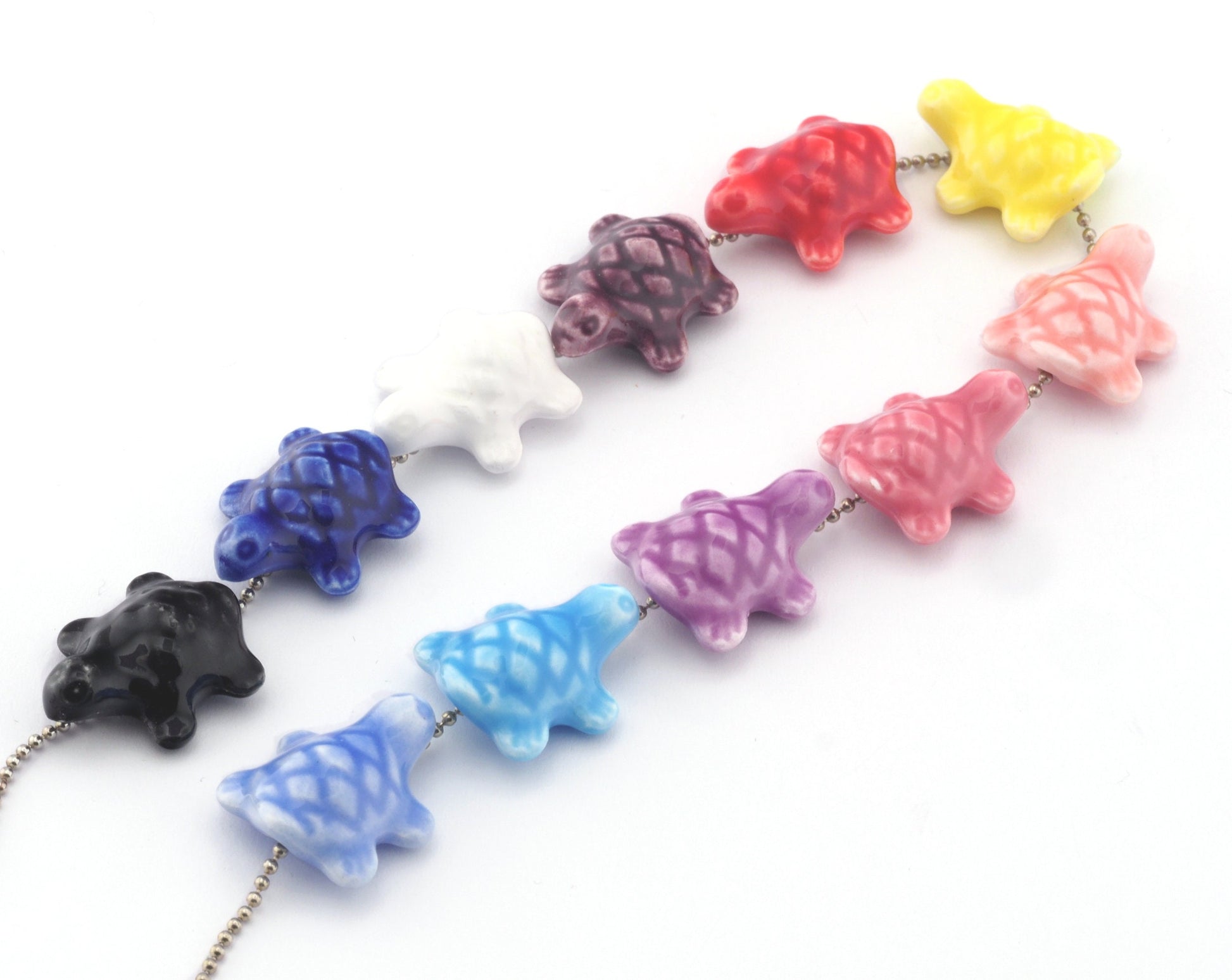 Turtle Charms Beads Porcelain Ceramic Colorful Crafting Beads 20x15mm (hole 2mm) bab2 2800