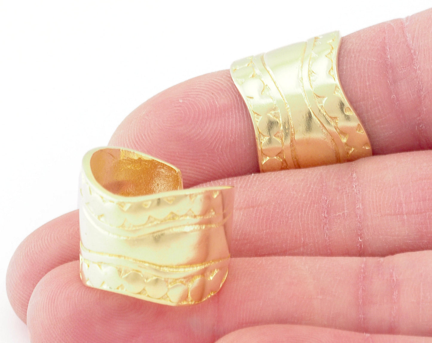 Spoon Adjustable Ring Raw brass - Antique silver plated - Shiny silver plated (16mm 5.5US inner size) OZ2674