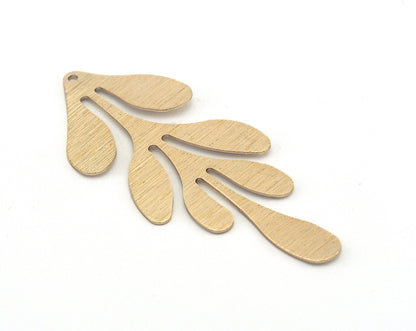 Leaf shape charms 62x26mm Brass Charms 3647