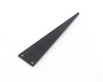 Long Triangle Antique Silver, Black Painted Raw brass 50x11mm 2 hole charms blanks findings 3739-200