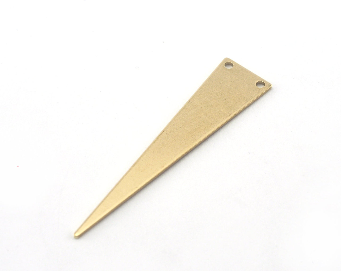Long Triangle Antique Silver, Black Painted Raw brass 50x11mm 2 hole charms blanks findings 3739-200
