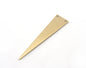 Long Triangle Antique Silver, Black Painted Raw brass 50x11mm 2 hole charms blanks findings 3739-200