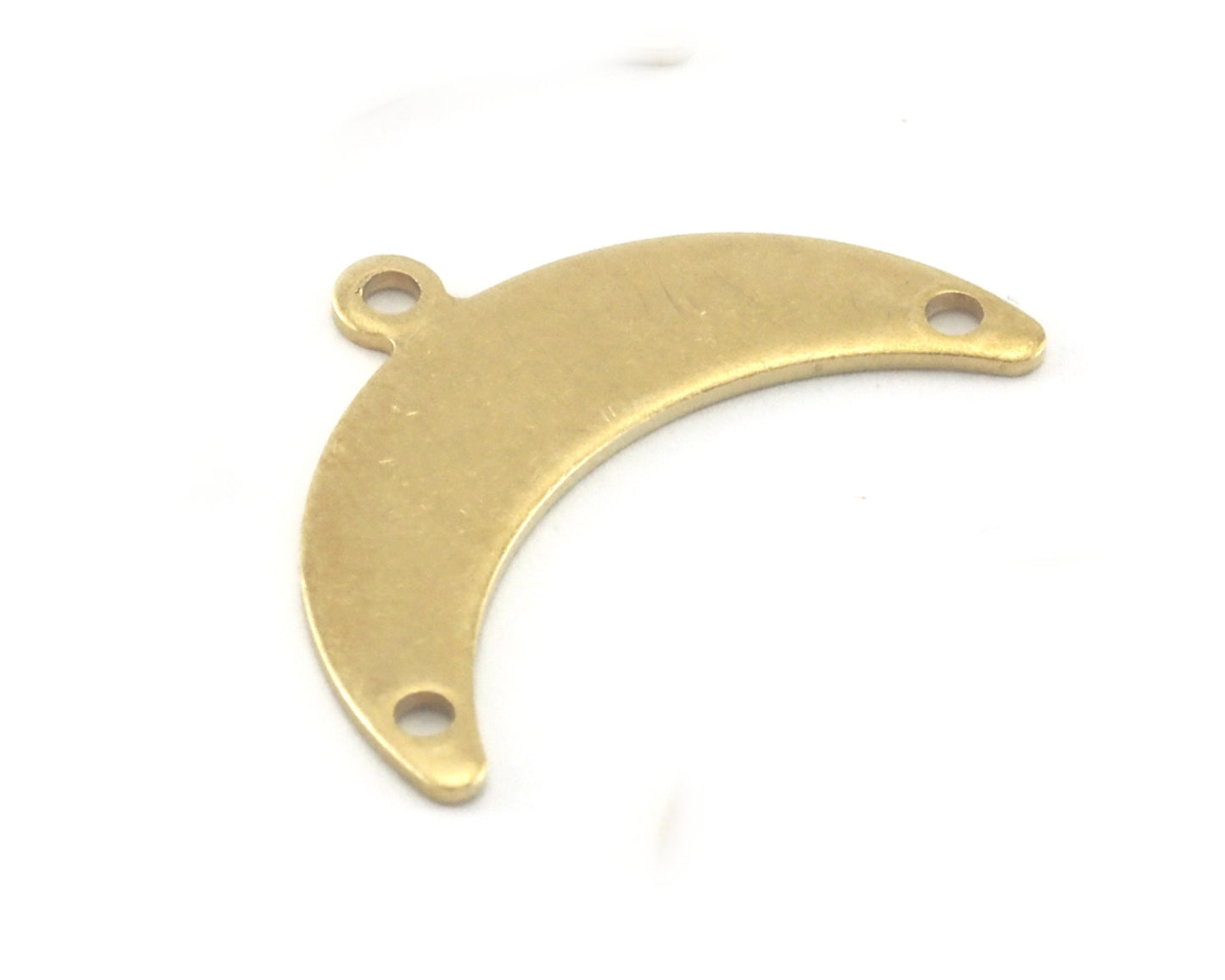 Crescent moon raw brass charms 25x17mm (0.8mm thickness) (hole types available) findings R316-120