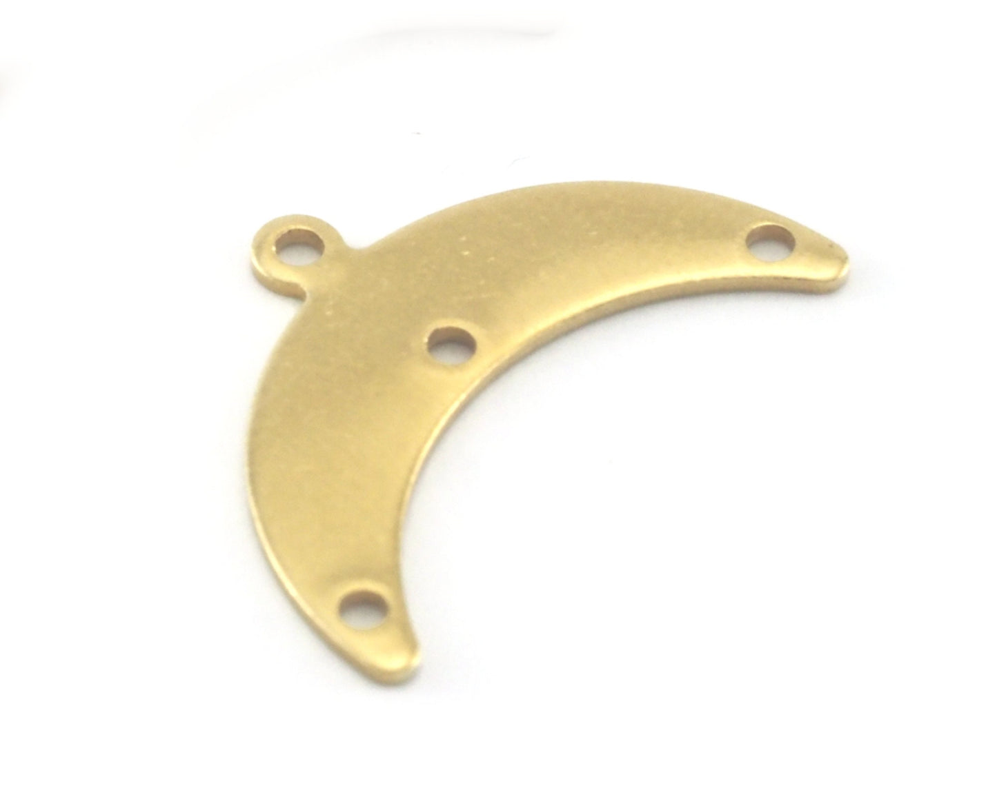 Crescent moon raw brass charms 25x17mm (0.8mm thickness) (hole types available) findings R316-120