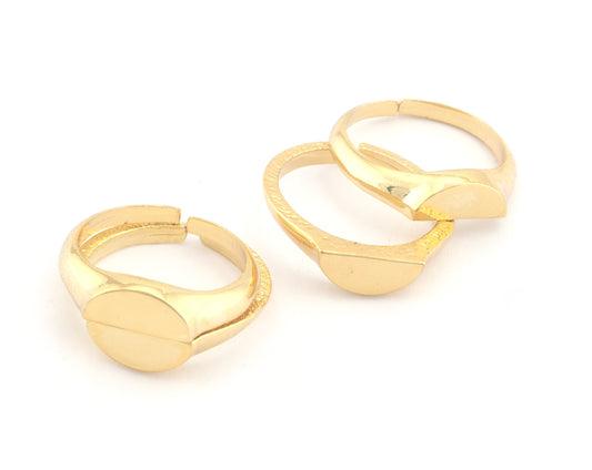 Minimalist Full Half Moon Ring Animal Adjustable Set rings Twice ring Raw Brass - Antique silver - Shiny silver - Shiny gold plated 4581