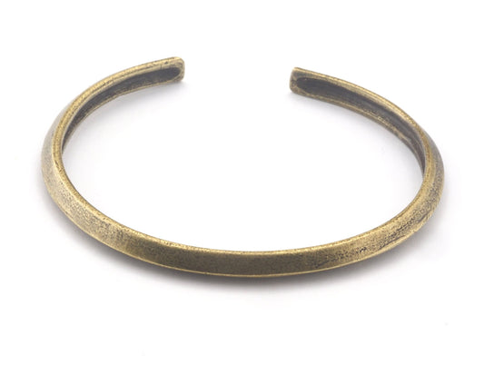 Cuff Bracelet Antique Bronze Plated Brass (65mm inner size - Adjustable ) OZ3180