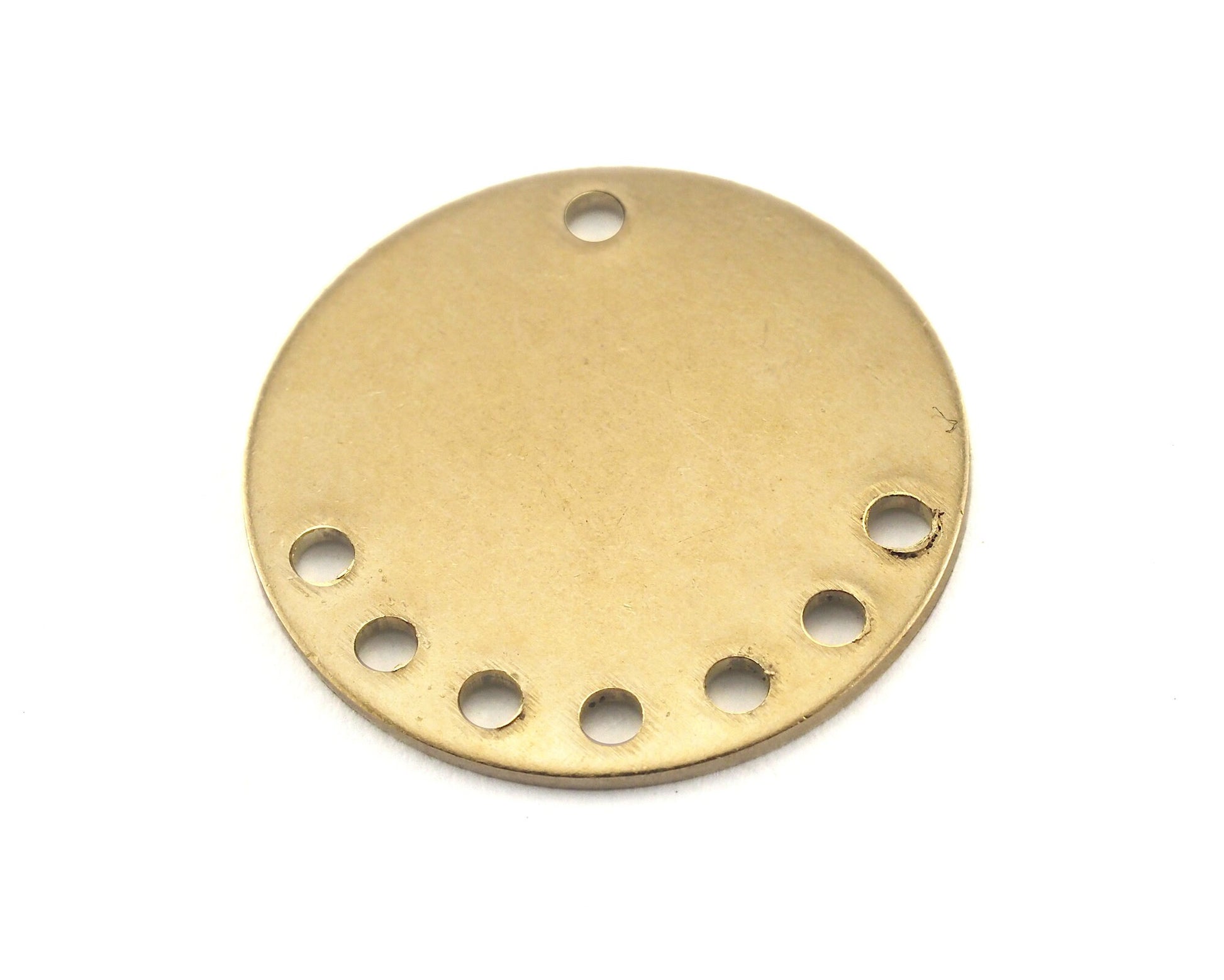 Circle tag 8 hole antique silver Black Raw brass 20mm (0.8mm thickness) Charms ,Findings 3803-205