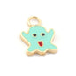 Carton Ghost Colorful Charms Enamel Shiny Gold Plated Charms 13x18mm findings 1822-2