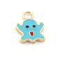 Carton Ghost Colorful Charms Enamel Shiny Gold Plated Charms 13x18mm findings 1822-2