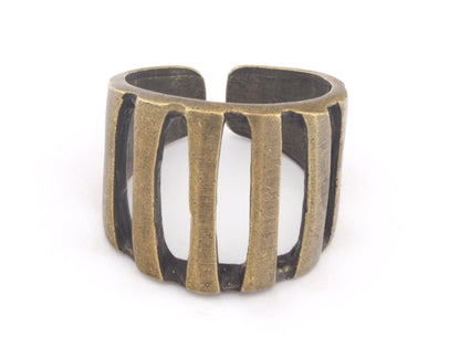 Ring Adjustable Ring 19mm Antique Bronze Plated brass (18mm 8US inner size - Adjustable ) OZ3333 ring22