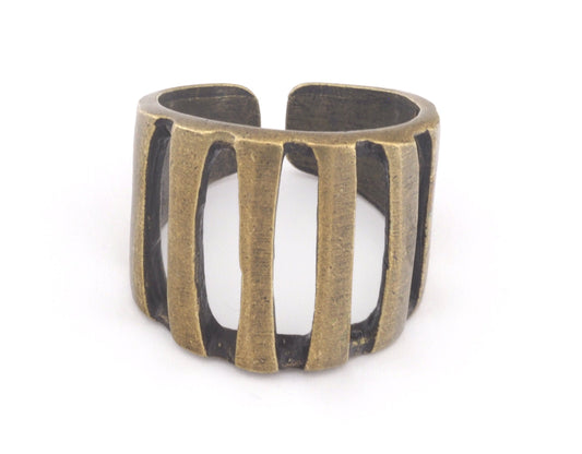 Ring Adjustable Ring 19mm Antique Bronze Plated brass (18mm 8US inner size - Adjustable ) OZ3333 ring22