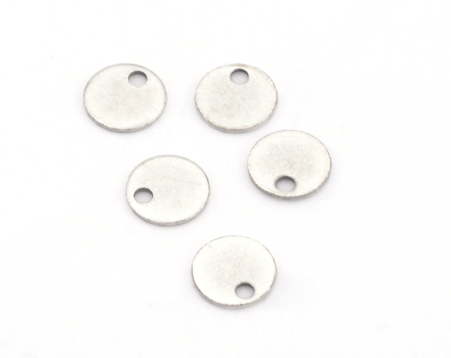 Antique silver plated brass 6mm Thickness: 0.5mm circle tag 1 hole charms ,findings 79AS-15 tmlp