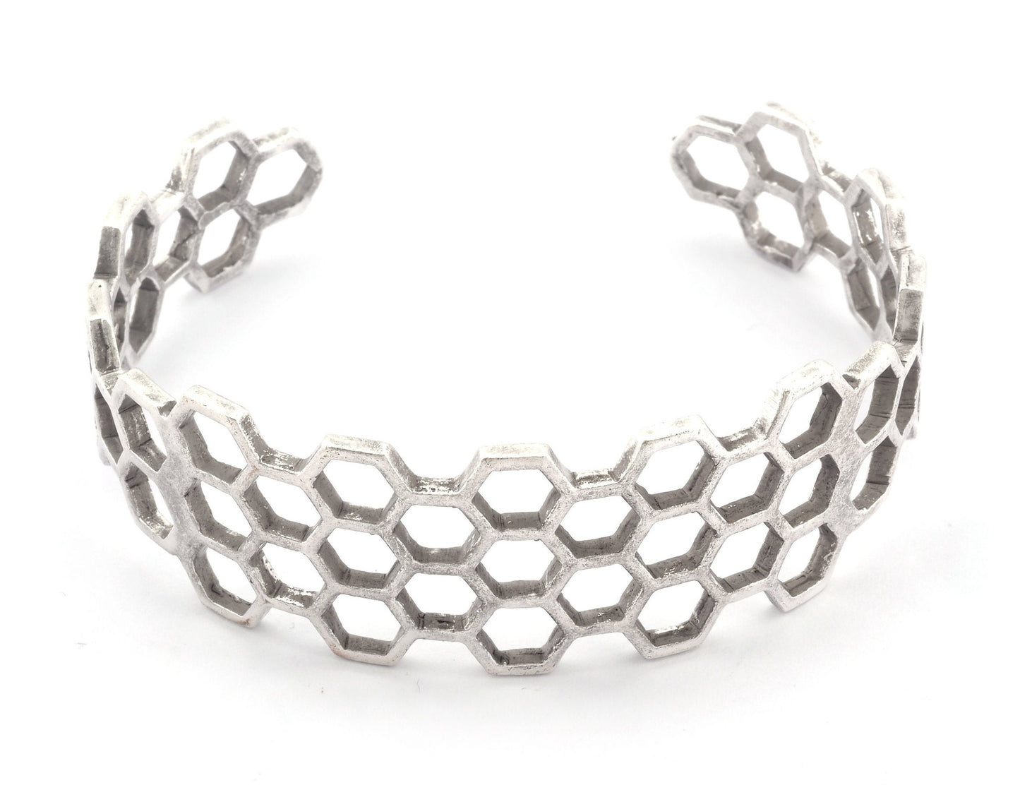Honey Comb Bracelet Cuff Antique silver (Nickel lead free plated) (60mm inner size ) 4897