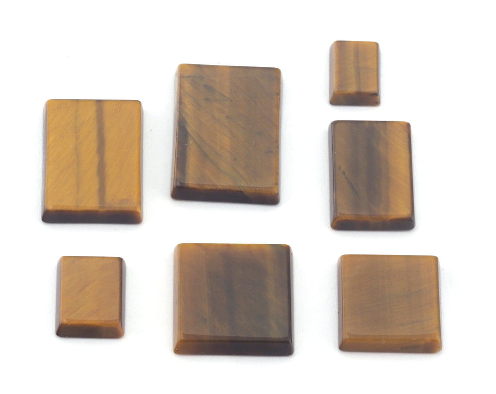 Tiger's Eye Rectangle Square Gemstone Cabochons