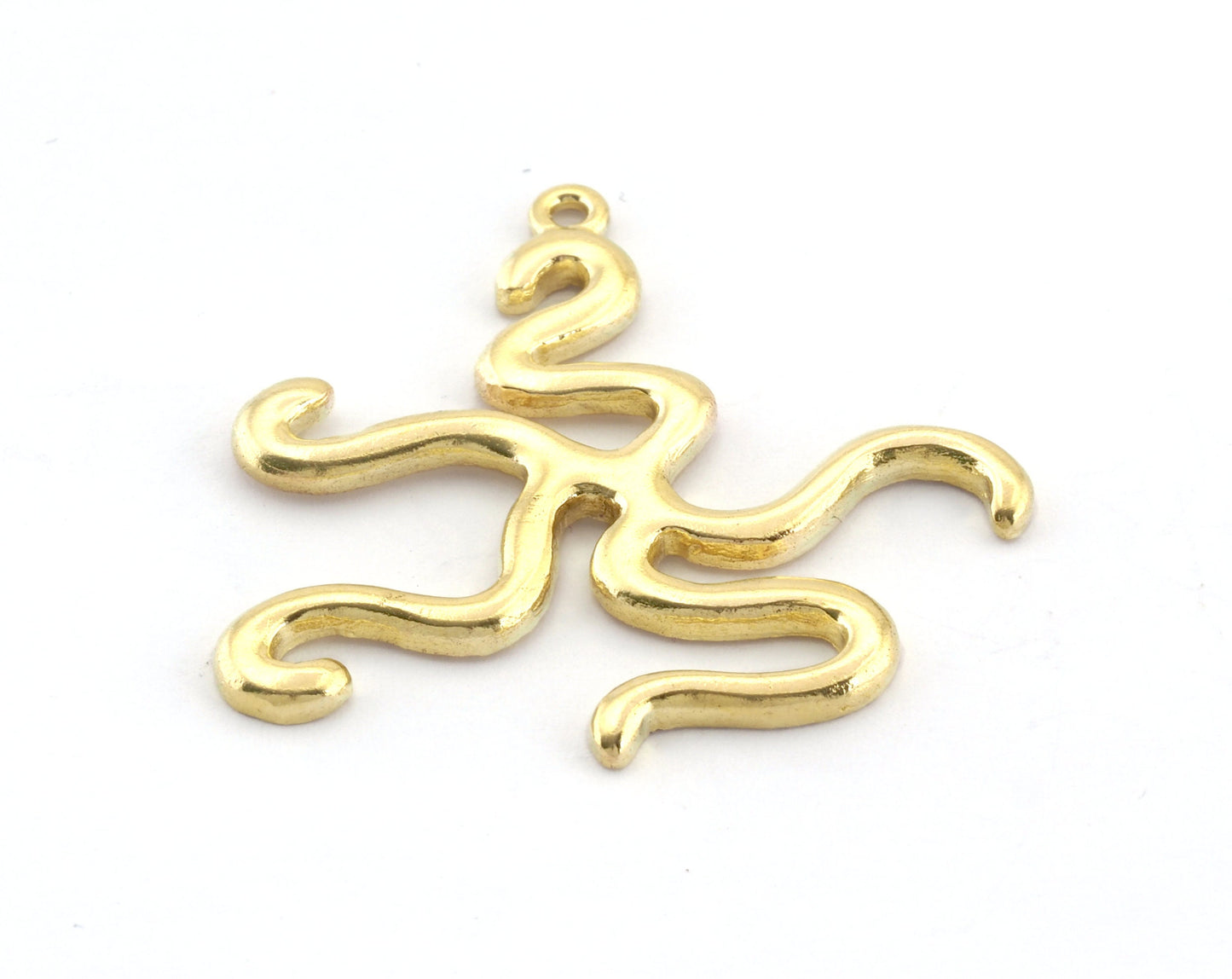 Octopus Charms Pendant Raw Brass 39x38mm 1 hole chams 4899