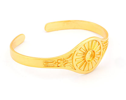 Ethnic Sun Bracelet Base Setting Blank Bezel Shiny Gold Plated brass (6mm Blank ) 4748