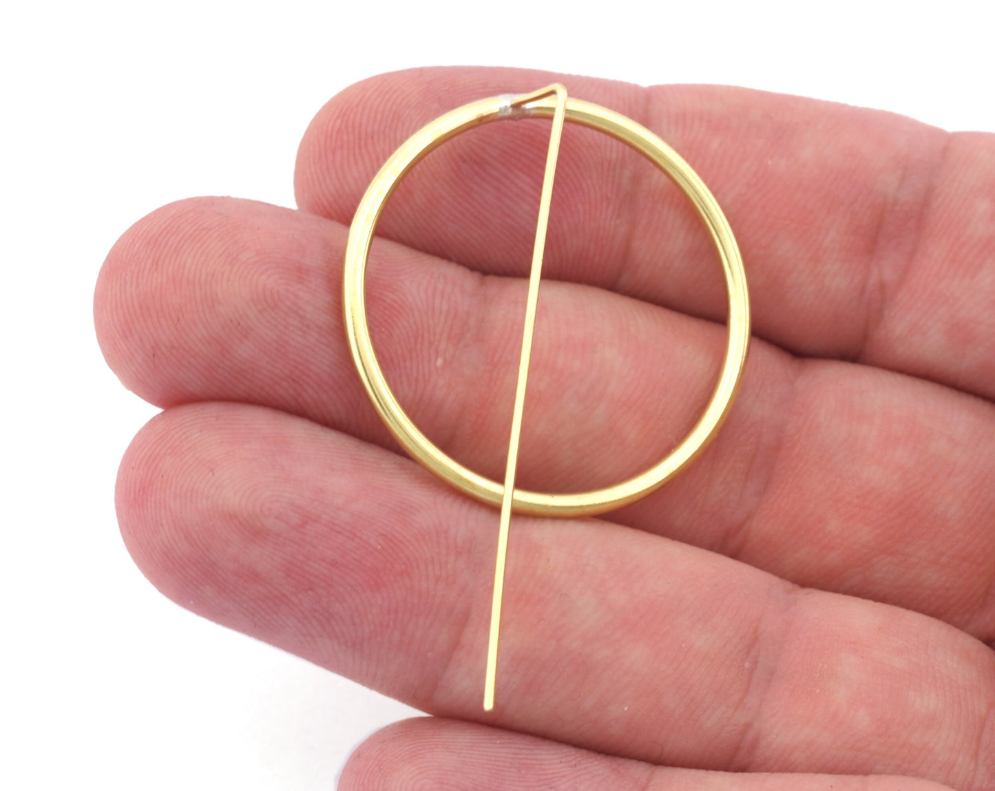 Circle Earring posts 36mm Gold plated, Rose Gold Plated, Raw brass OZ2520