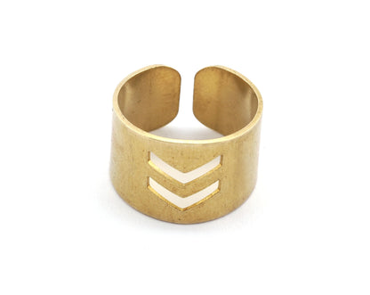 Adjustable Ring Raw Brass 20x13mm (hole 19mmUS 9 ) , Ri19-1122D