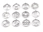 Horoscope Charms Astrological Zodiac Signs Symbols Pendant, Earring Charms Antique Silver Plated Brass (32x29mm) 5020 - 5031