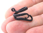 Octopus Tickle Ring with loop Black Painted Brass (18mm 8US inner size) 4318