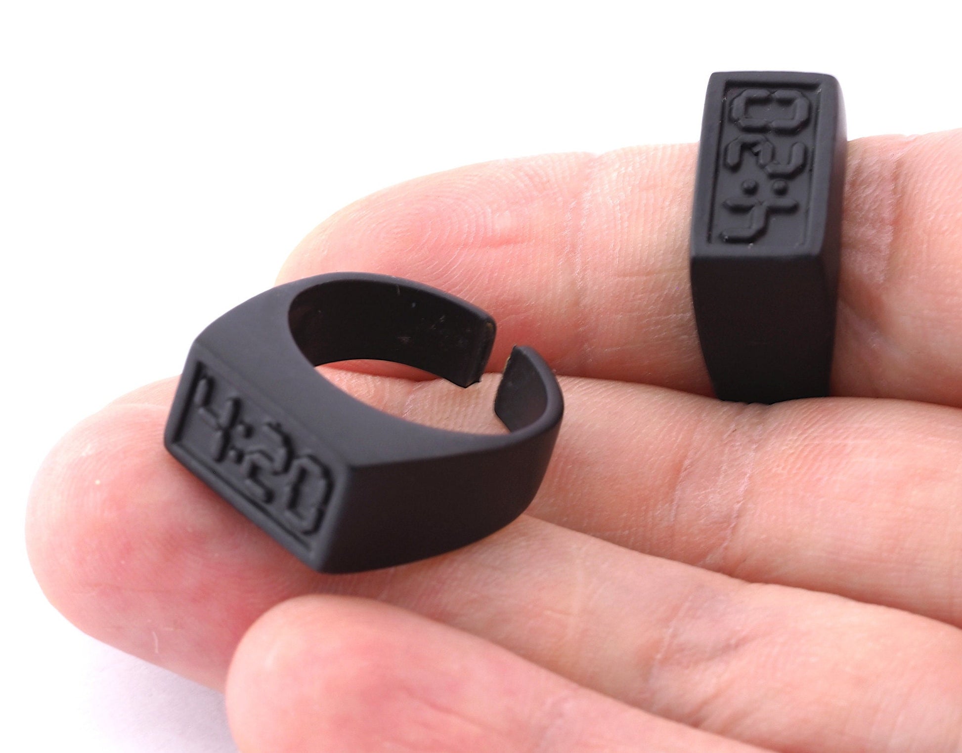 4:20 Ring Adjustable Black Painted Brass (7US-9US inner size) 4804