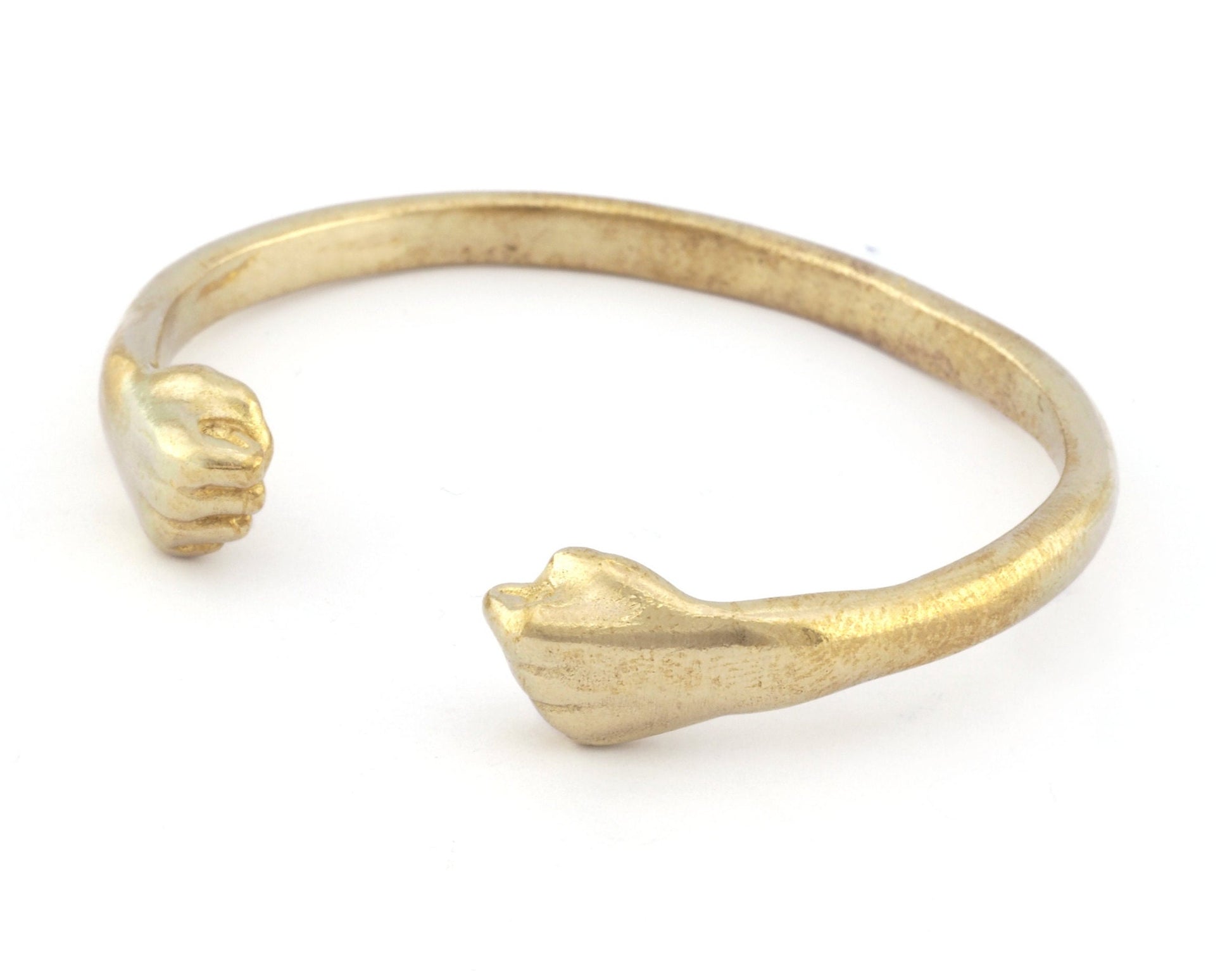 Punch Bracelet Raw Brass (55mm inner size - Adjustable ) 5034