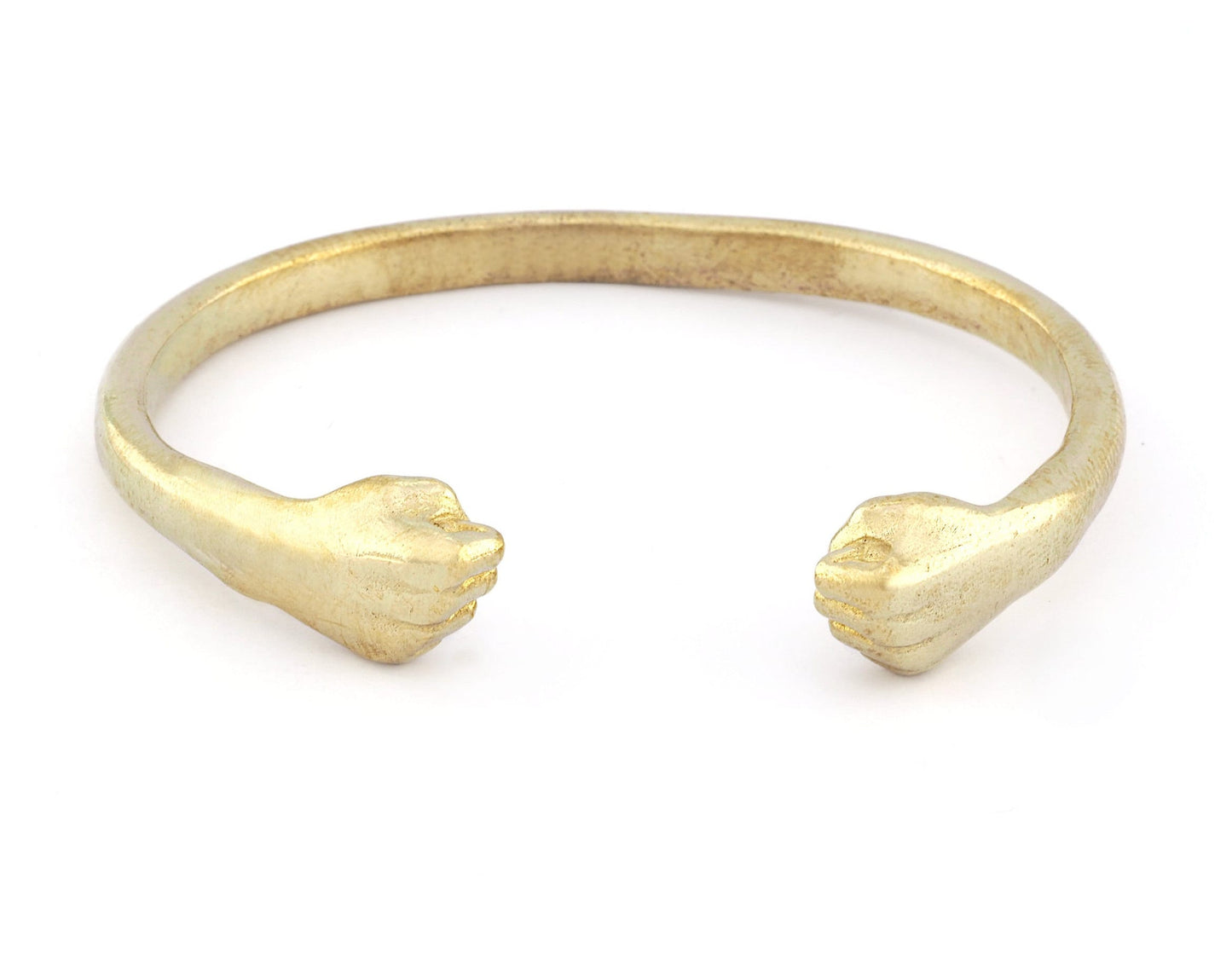 Punch Bracelet Raw Brass (55mm inner size - Adjustable ) 5034