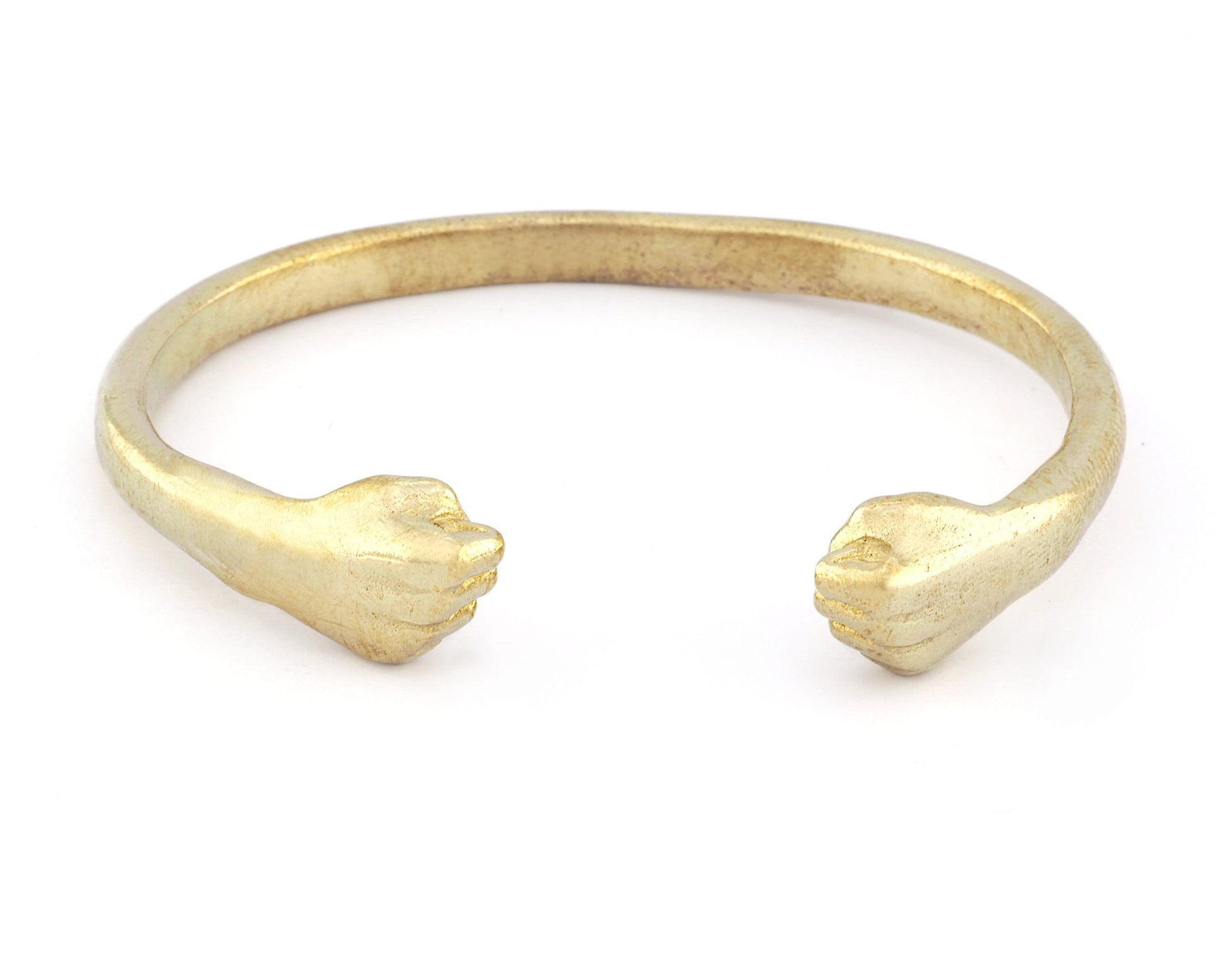 Punch Bracelet Raw Brass (55mm inner size - Adjustable ) 5034