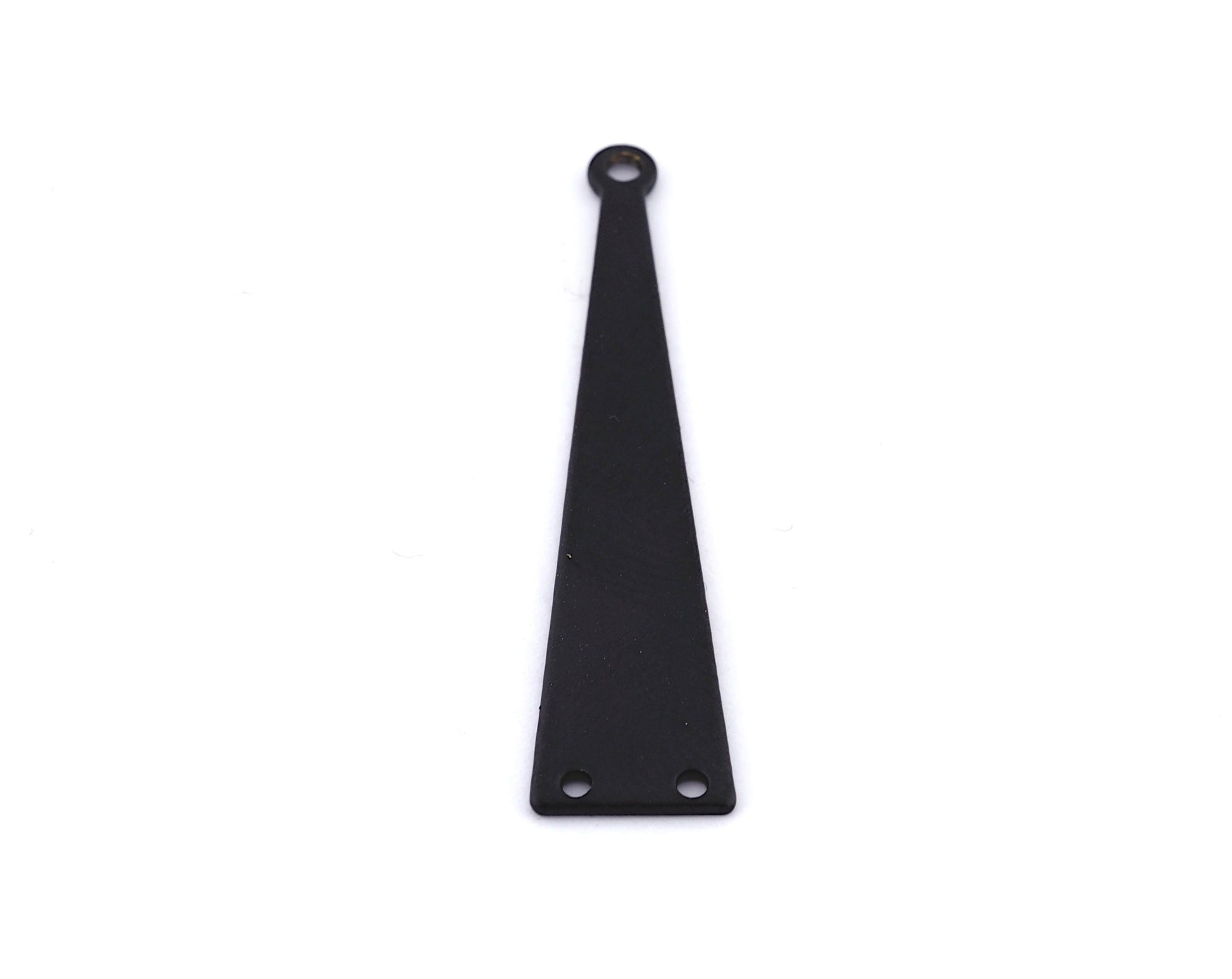 Triangle Black Painted brass 40x9mm (0.8mm thickness) 3 hole charms findings OZ-145 3502