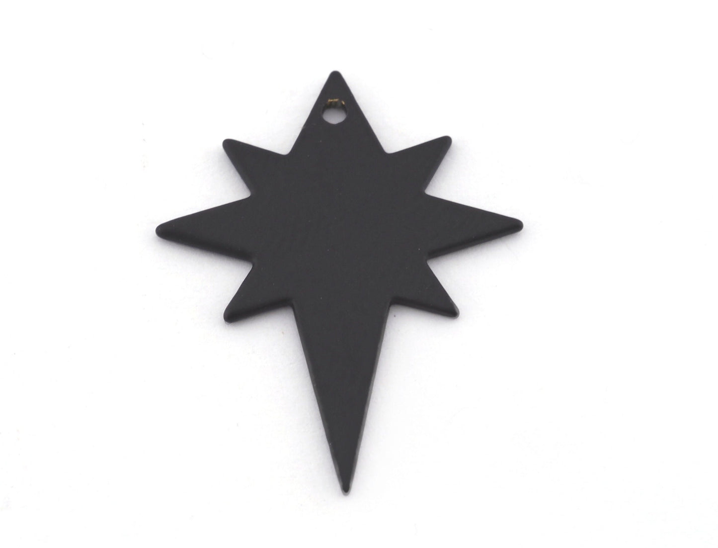 North Star Black Painted one hole charms findings (27x22mm) 4544-124