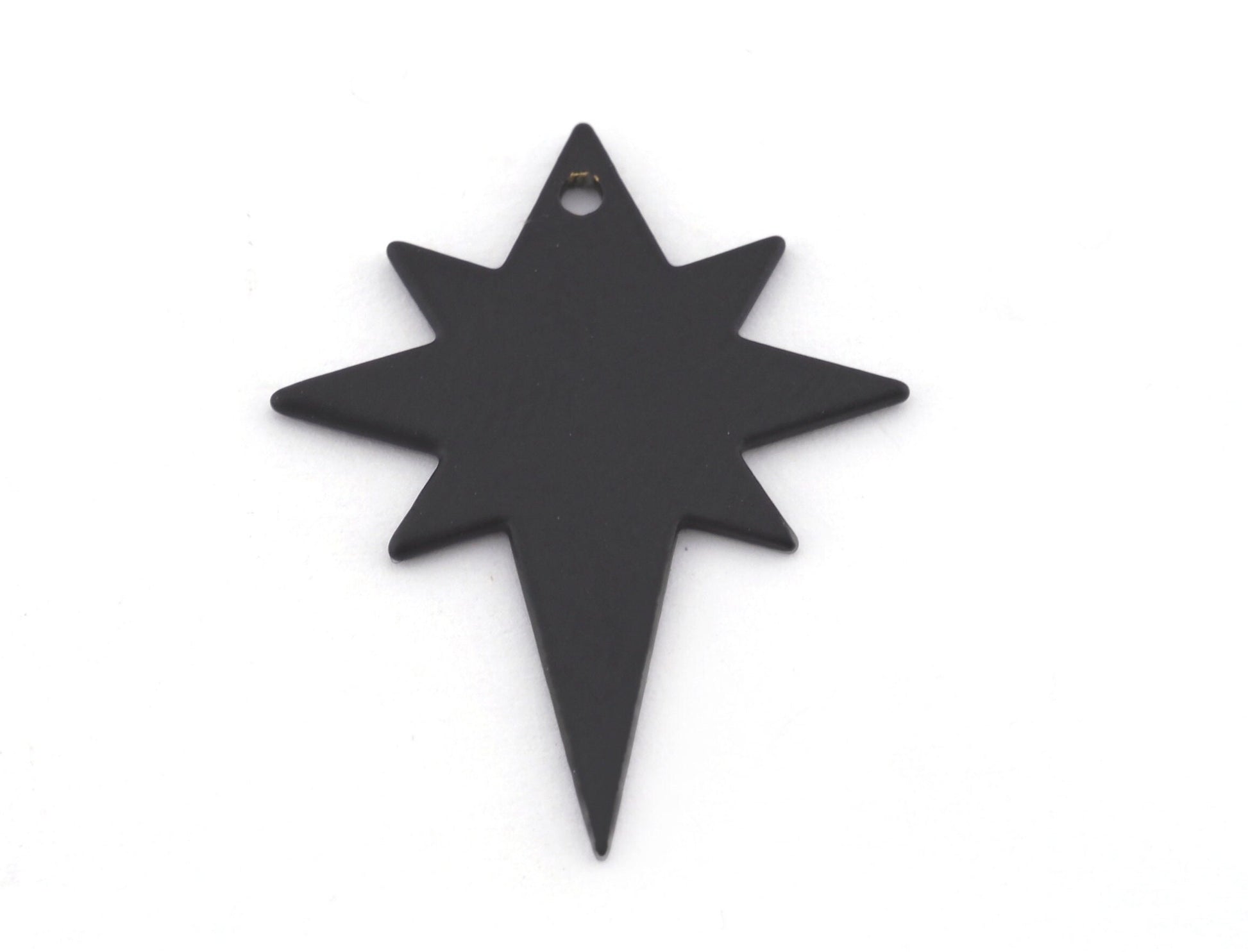 North Star Black Painted one hole charms findings (27x22mm) 4544-124