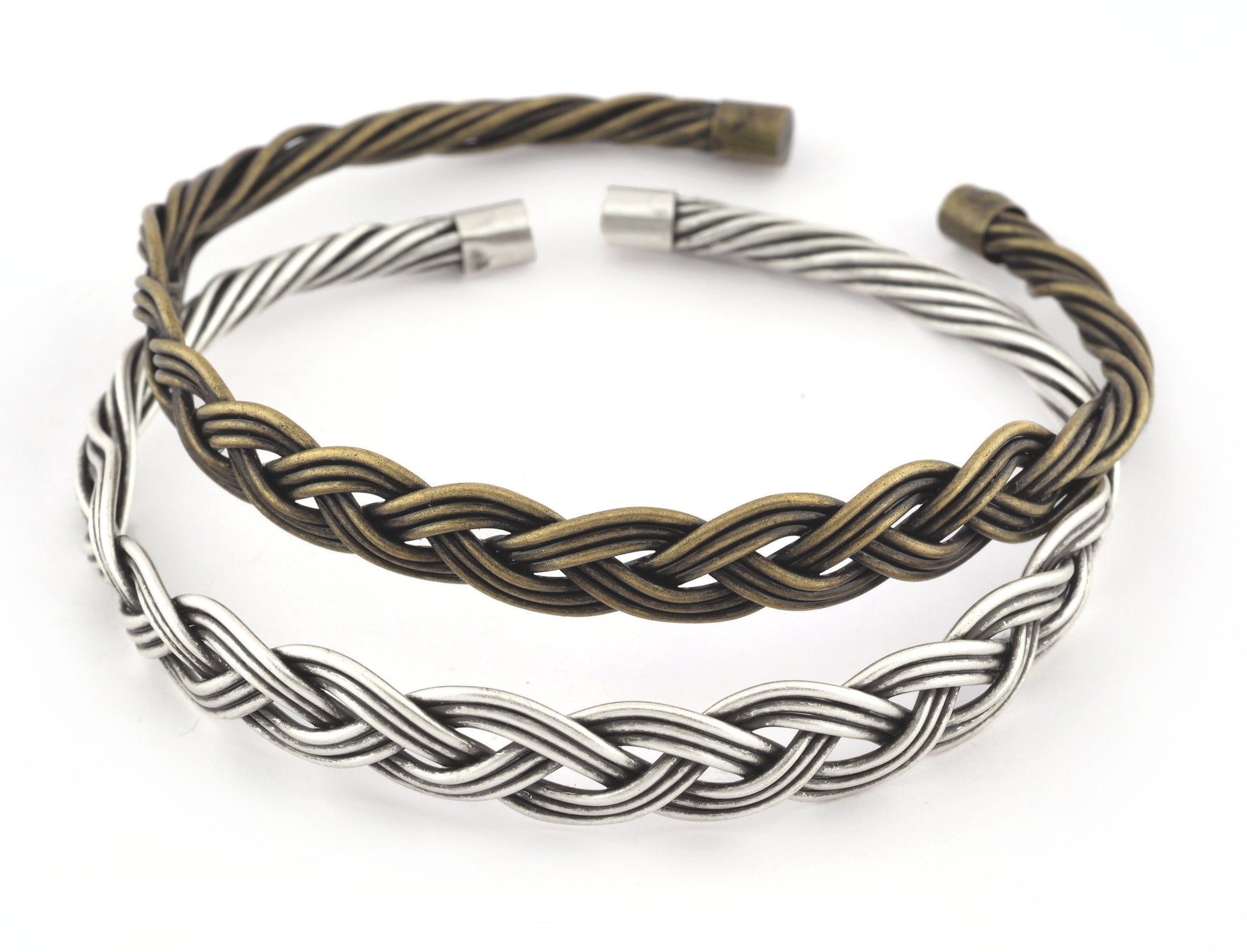 Knotwork Arm Band, Celtic, Antique Silver Plated , Antique Bronze Plated Brass S288