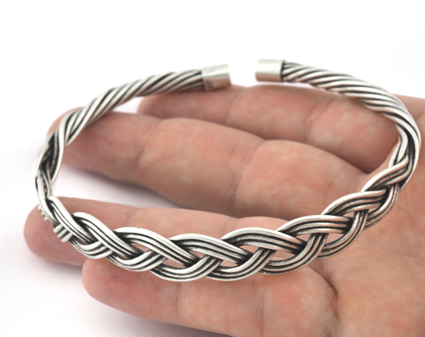 Knotwork Arm Band, Celtic, Antique Silver Plated , Antique Bronze Plated Brass S288