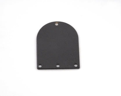 Semi Circle Rectangle Connector Charms Black Painted Brass 28x21mm 0.8mm thickness Findings OZ2763-360