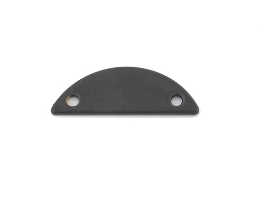 semi circle blanks half moon shape 2 hole 20x7x0.8mm Black painted brass pendant connector (1.63mm 14 gauge hole) SCS 2085-70