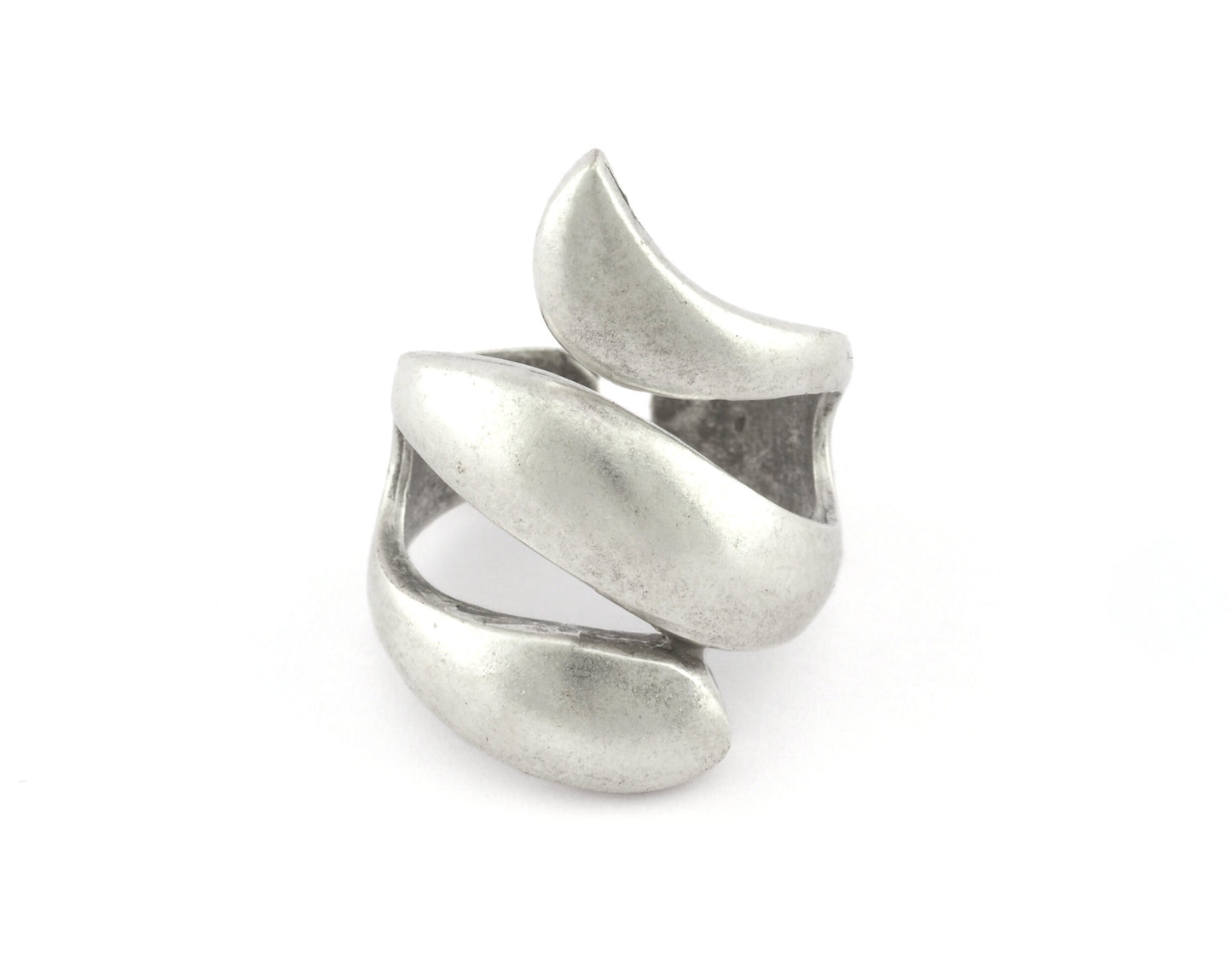 Snake Adjustable Ring Antique silver plated brass (6 - 9US inner size ) OZ4345