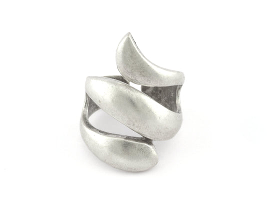 Snake Adjustable Ring Antique silver plated brass (6 - 9US inner size ) OZ4345
