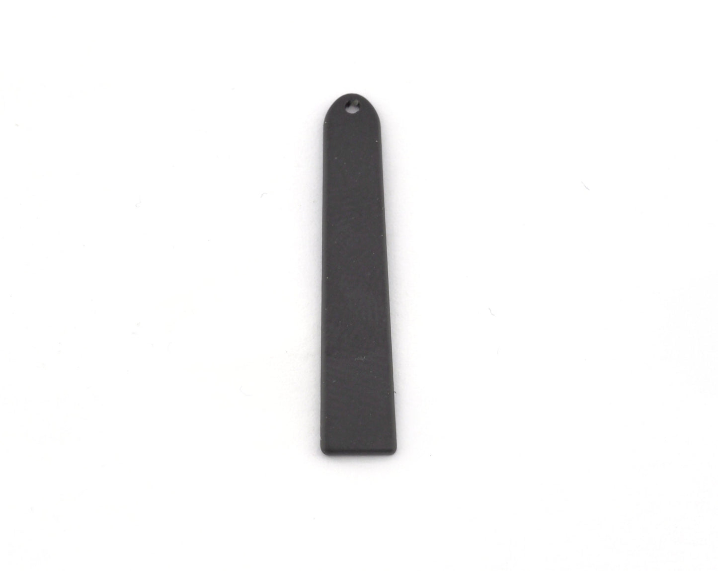 Rectangle Semi Circle Black Painted Brass 6x35mm 1 holes charms findings 4534-125