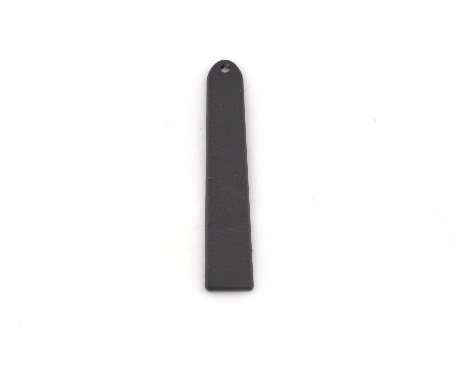 Rectangle Semi Circle Black Painted Brass 6x35mm 1 holes charms findings 4534-125