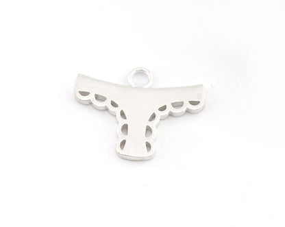 Panties Charms, Pendant, Shiny Silver Plated Brass 26x20mm 5161 newline