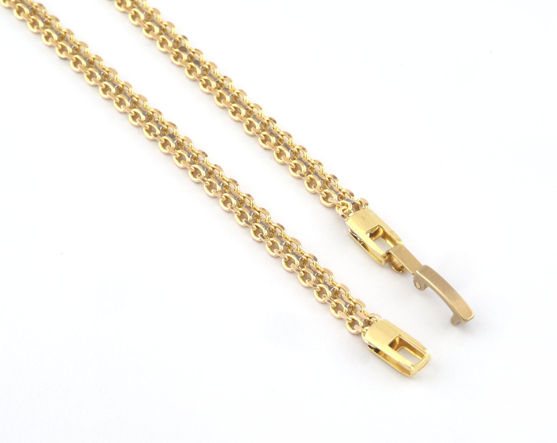 Twin Oval Chain Bracelet Necklace Making Raw brass 4mm link chain s335